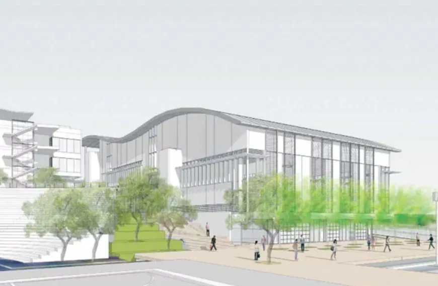 Construction Progresses On Exploration Building And Gold Gymnasium on SamoHI campus